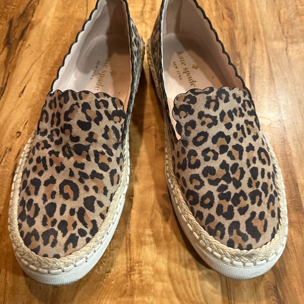 Kate Spade Loren Leopard Print Suede Slip On Sneakers